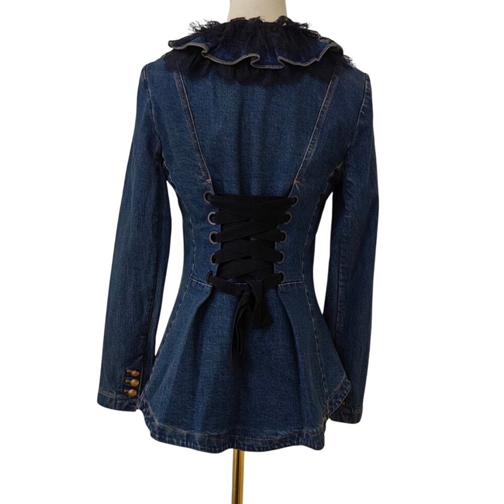 Alice + Olivia ELMIRA DENIM JACKET NWT - Picture 8 of 16
